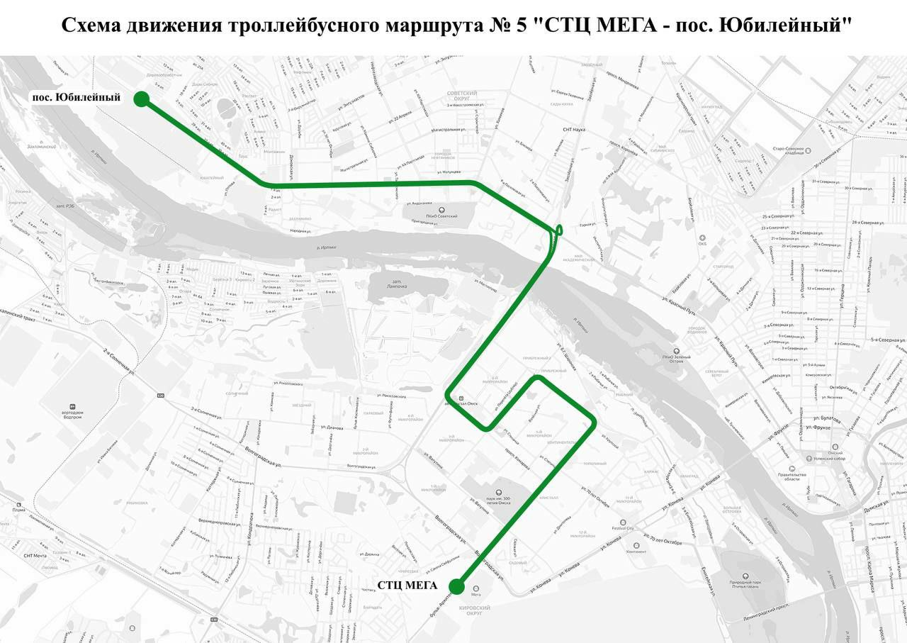 Новые троллейбусные маршруты на омском Левобережье запустят только через год