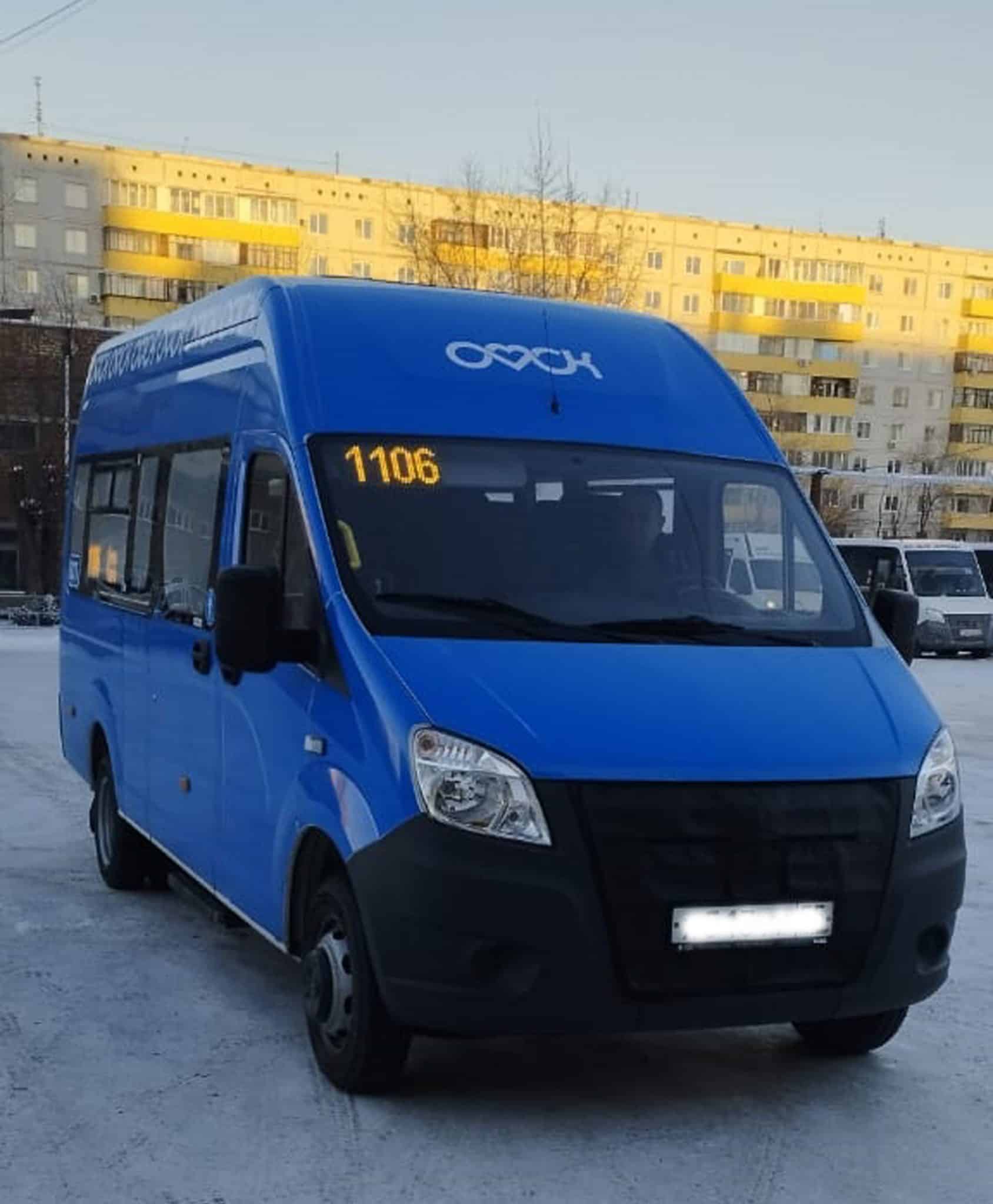 В Омск прибыли новые автобусы, их перекрасят в синий цвет