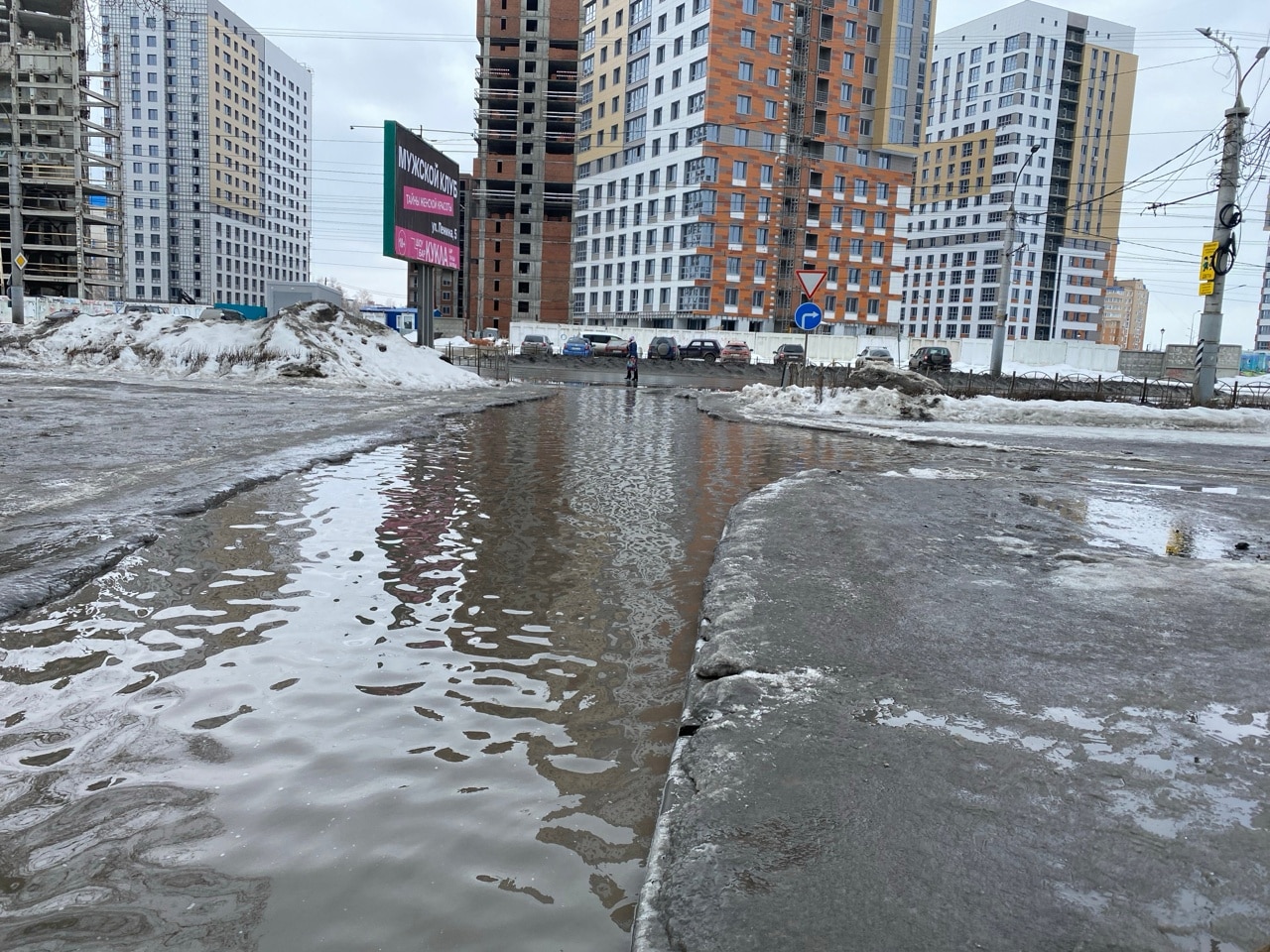 В Омске из-за потопа на дорогах встали троллейбусы