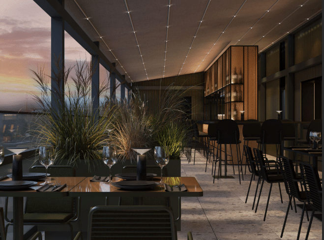 На 7 этаже омского отеля в июне откроется ресторан с видом на музтеатр