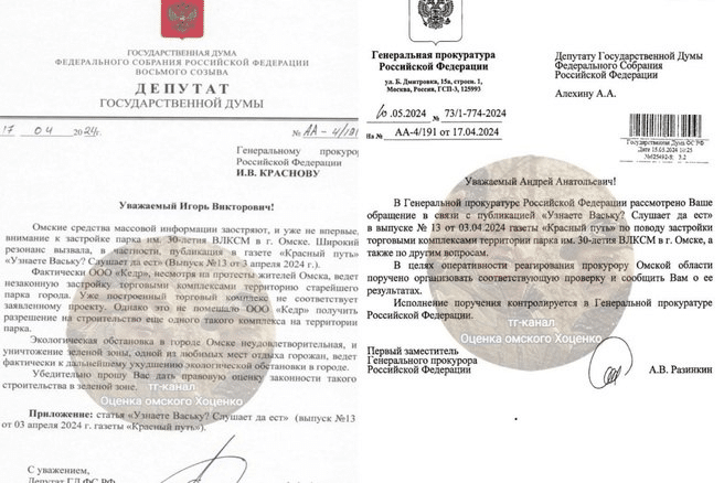 Обращение депутата Госдумы стало причиной задержания двух омских чиновников