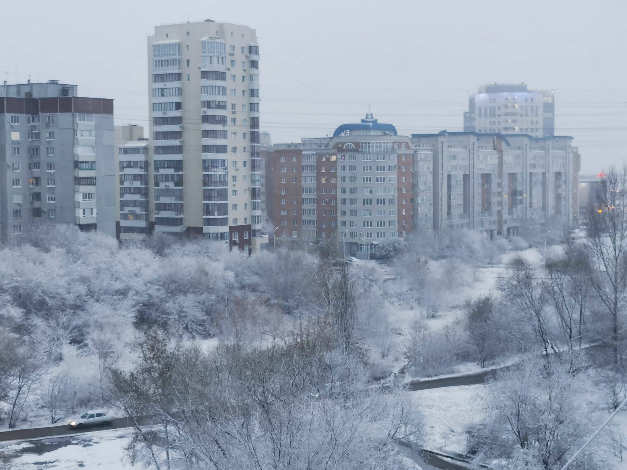 Омск накрыл снегопад