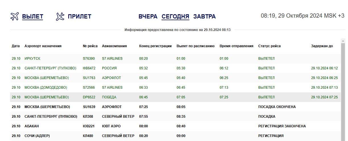 В аэропорту Омска задерживают рейсы из-за обработки самолётов против наледи