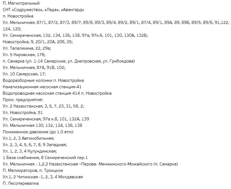 В омских Нефтяниках и Старом Кировске ожидаются массовые отключения воды - адреса