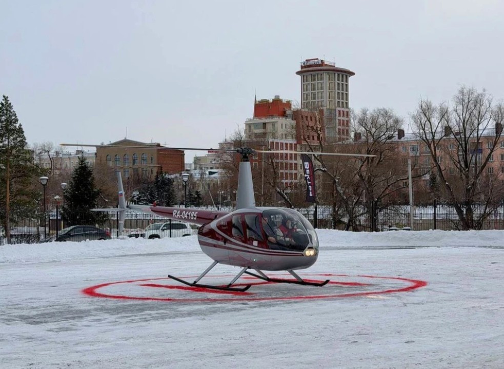 В Омске открылась новая вертолетная площадка в центре города